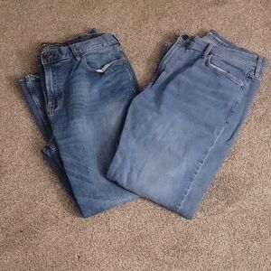 Men's Old Navy Bundle Of Two Loose Fit Blue Jeans Size 38x32